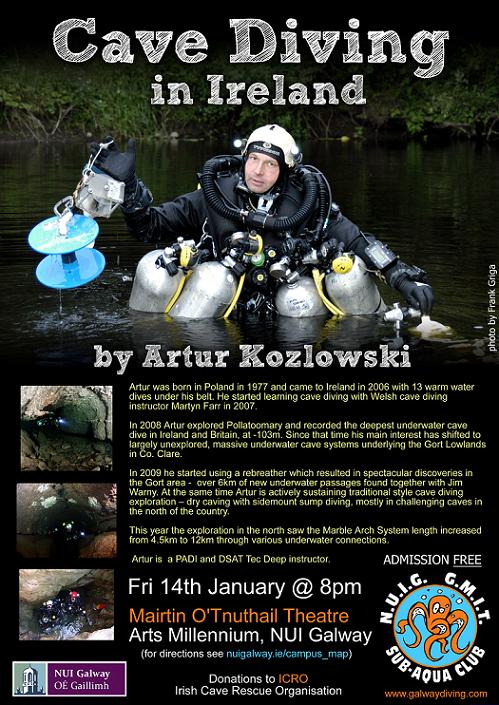 Cave Diving in Ireland – 14th Jan 2011